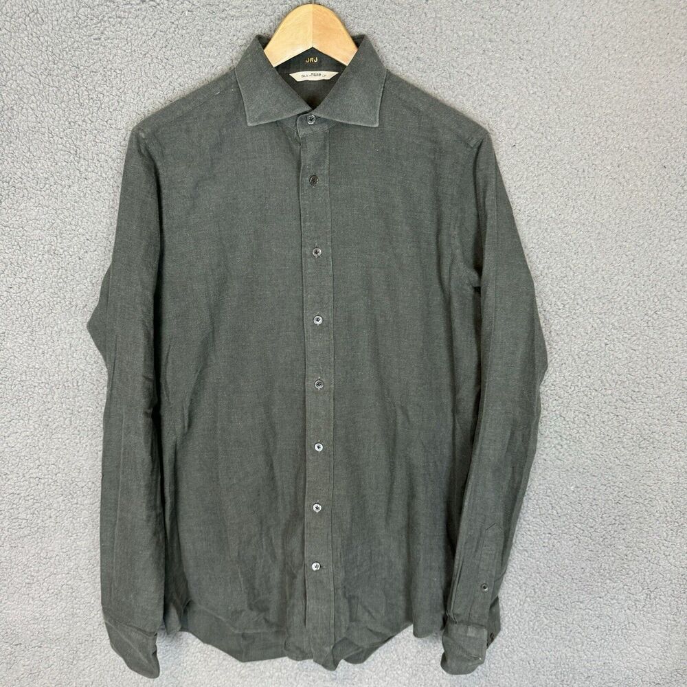 Suitsupply Shirt Men's M Green Slim Fit Long Sleeve Button Up Egyptian Cotton